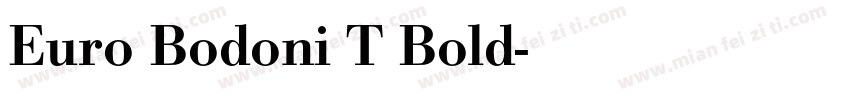Euro Bodoni T Bold字体转换